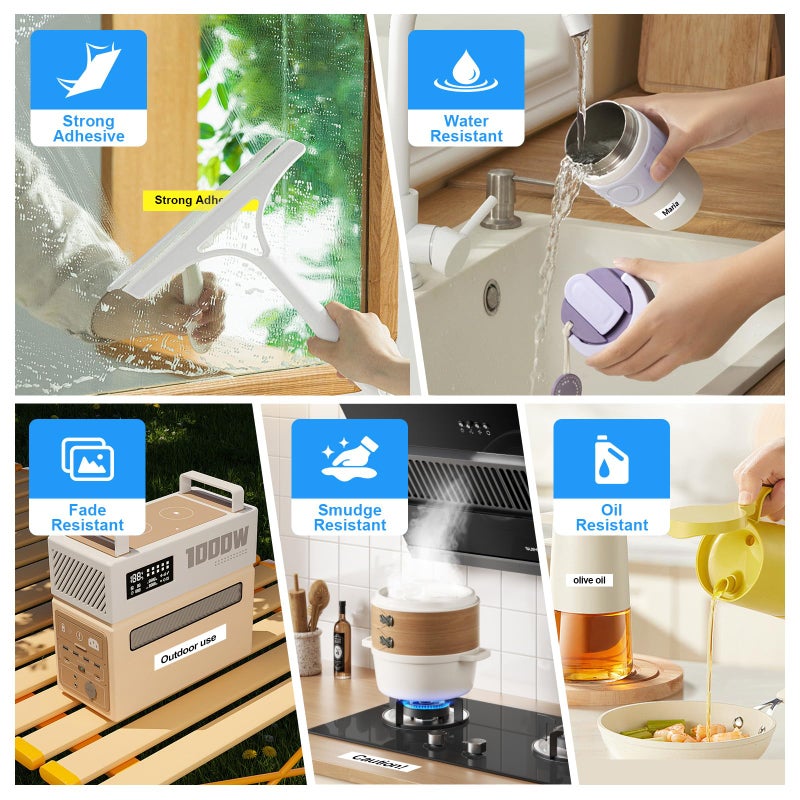 Label Orison ملصق أوريسون متوافق مع شريط ملصقات دايمو D1 12 مم مجموعة ألوان 45010 45013 45016 45017 45018 45019 لجهاز LabelManager 160 280 210D 420P PnP 360D، 1/2 بوصة عرض × 23 قدم طول، 6 عبوات - Image 4